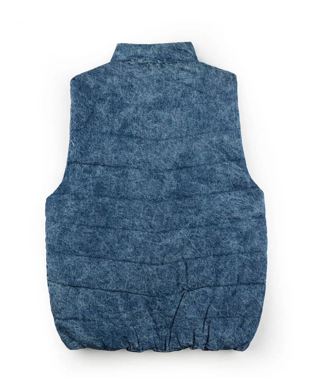 Mens Slv Less Denim Puffer Jacket