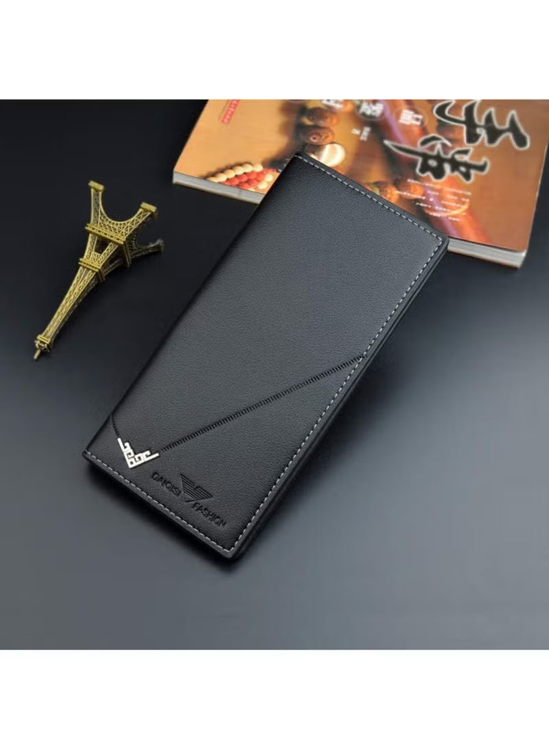 Men's Long Thin Slim Leather Wallet