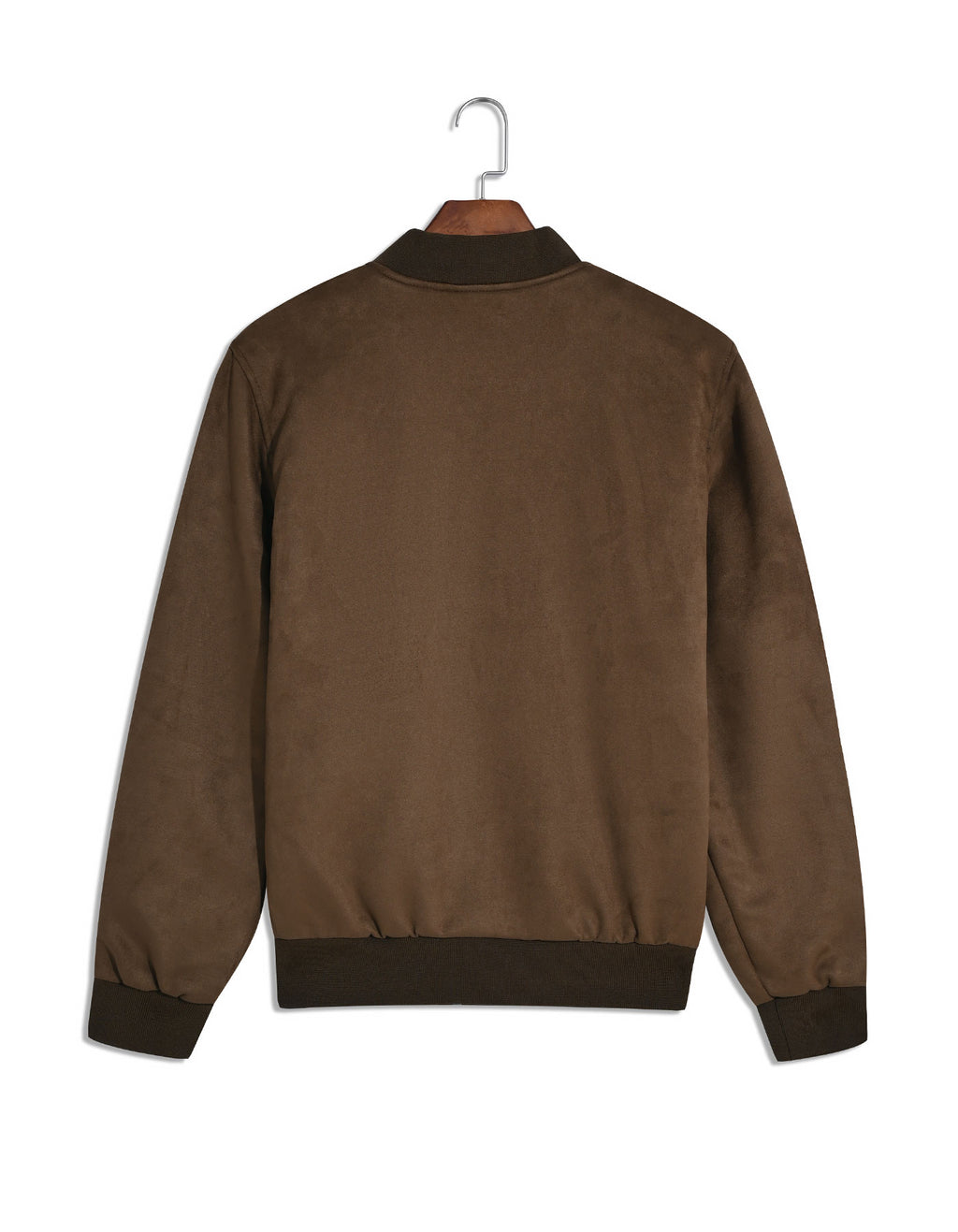 Brown Plain Bomber Jacket