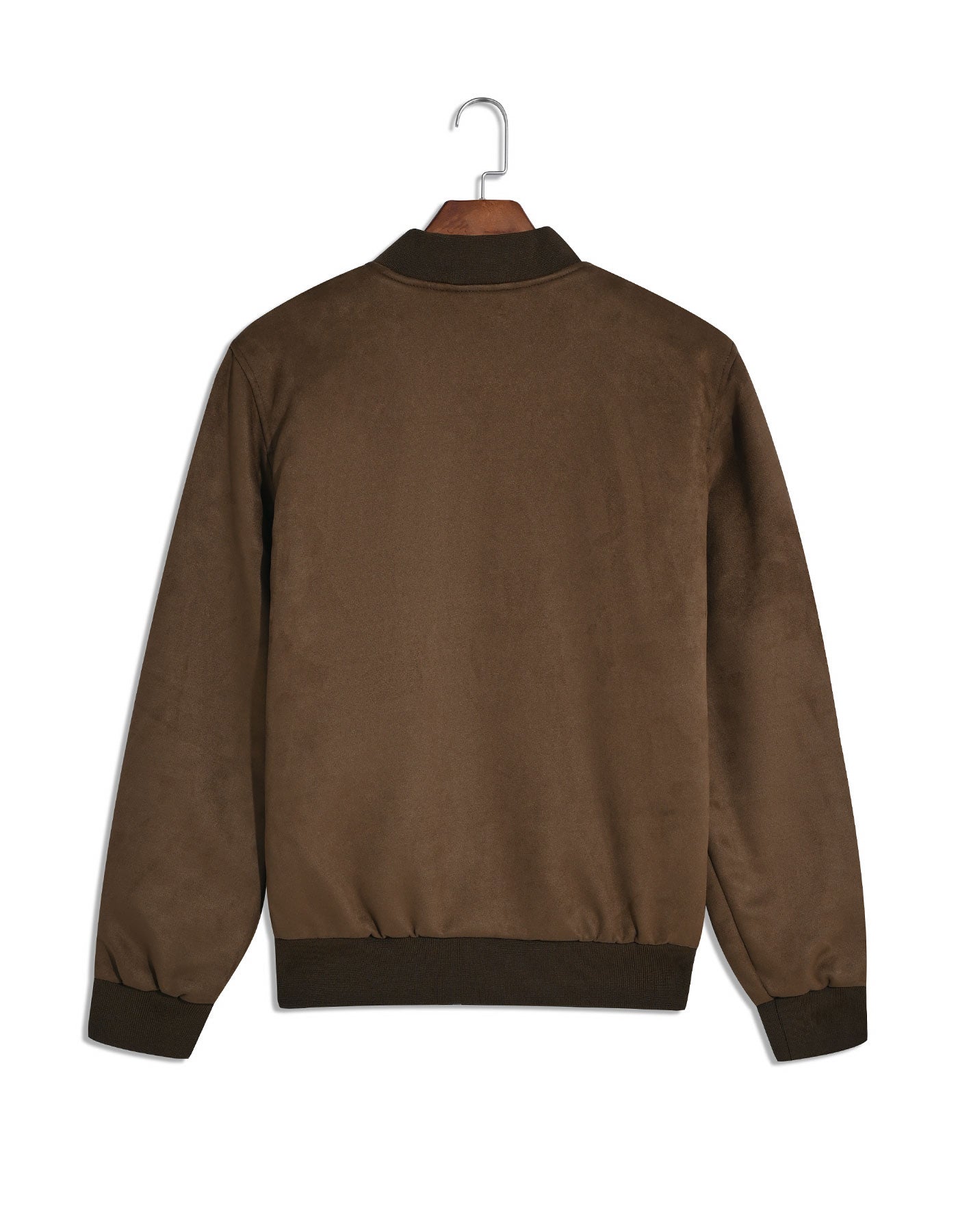 Brown Plain Bomber Jacket