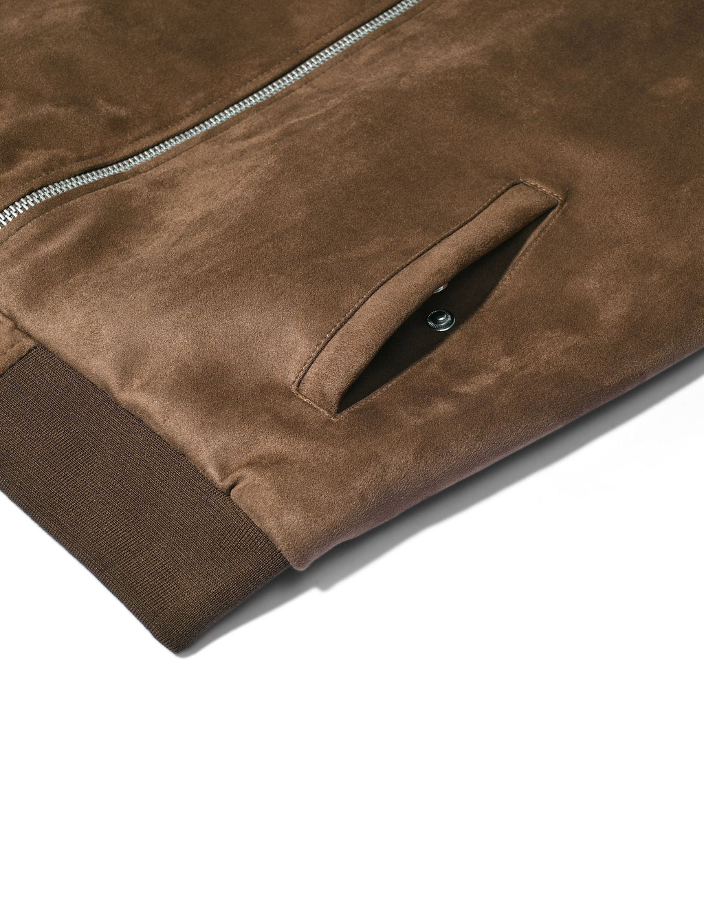 Brown Plain Bomber Jacket