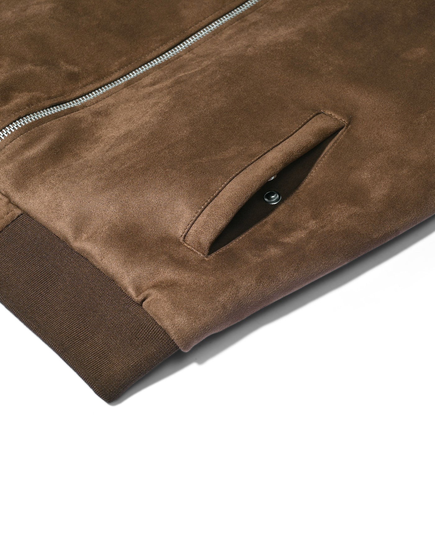 Brown Plain Bomber Jacket